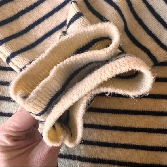 Saint James Navy and Cream Striped Sweater - Picture 7 of 15